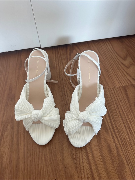 Loeffler Randall Shoes - Loeffler Randall White Knotted Bow Heels